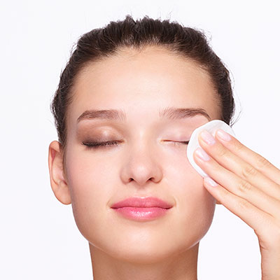 Remove your glasses and your makeup