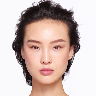 Keep your expression neutral and use a soft, natural light